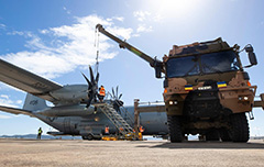 US Navy C-130T Hercules, eight bladed NP2000 propeller Townsville Australia